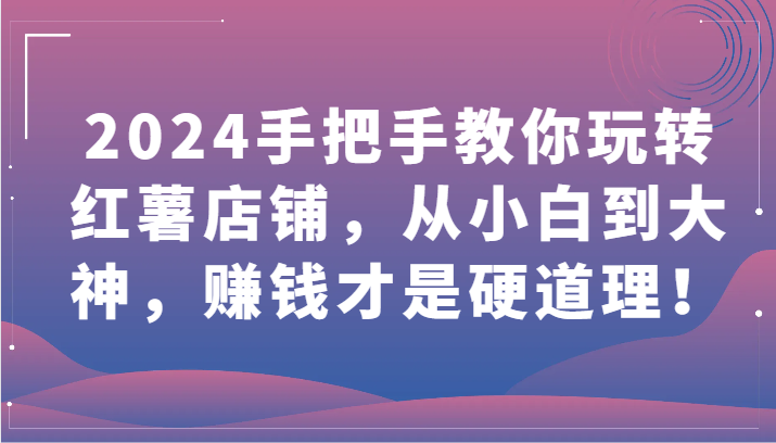 2024手把手教你玩转红薯店铺，从小白到大神，赚钱才是硬道理！-源小星资源网