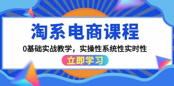 淘系电商课程，0基础实战教学，实操性系统性实时性（15节课）-源小星资源网