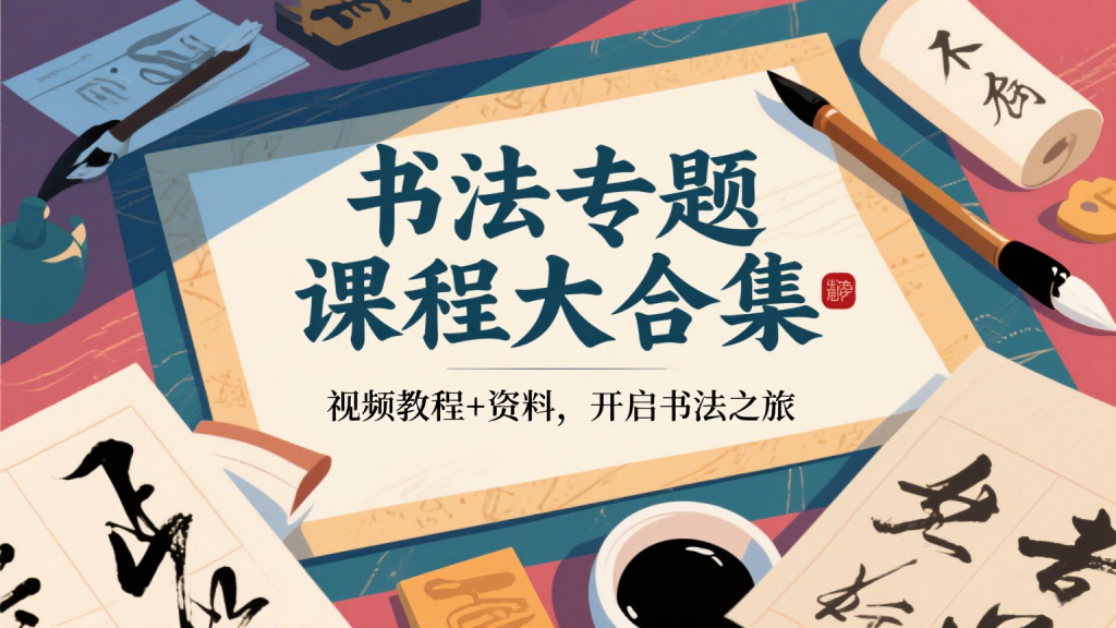 书法专题课程大合集：视频手把手教，资料全配套，零基础也能入门-源小星资源网