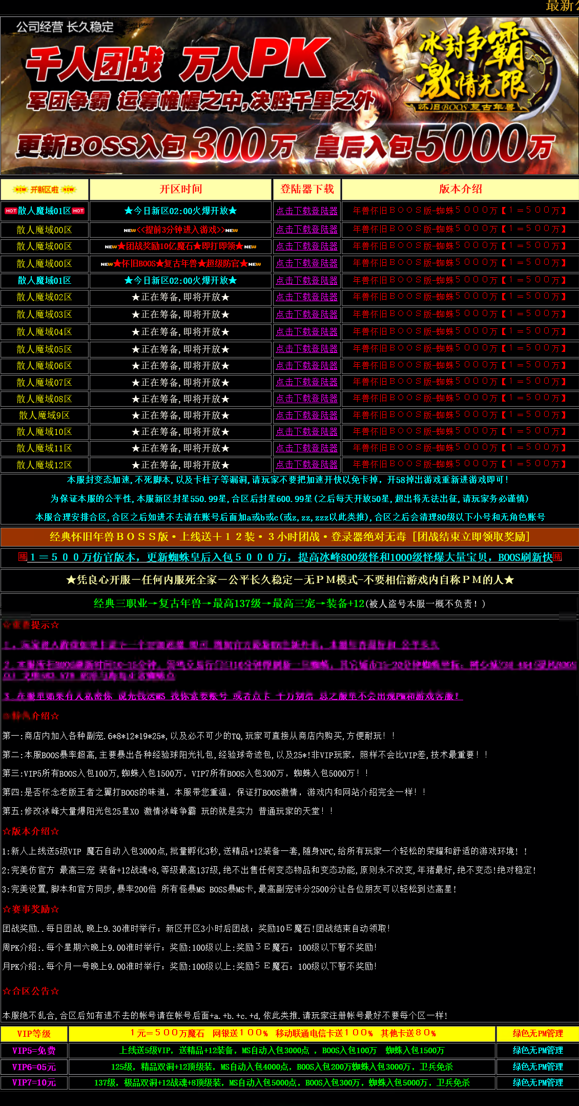 图片[1]-典藏怀旧端游【独家纯年兽蜘蛛BOSS版本(1=500W)】+补丁+数据库+配套网站+GM工具 - 源小星资源网-游戏源码网-源小星资源网-游戏源码网